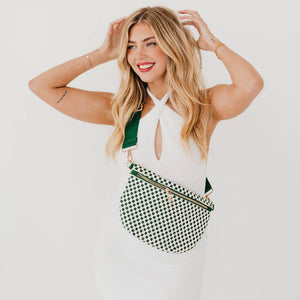 Westlyn Woven Bum Bag in Metallic Gunmetal
