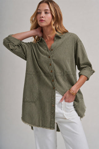Coffee Run Linen Blend Top