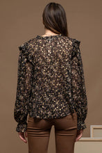 William Floral Gold Speckled Top