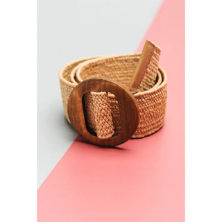 Wooden Buckle Rattan Belt