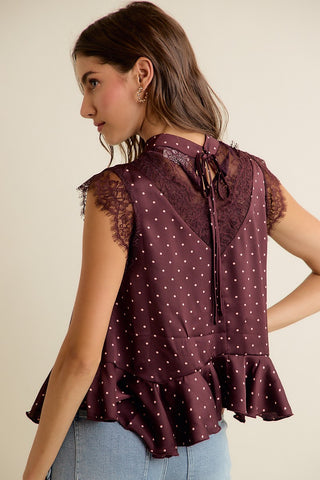 Veda Polka Dot Blouse Top