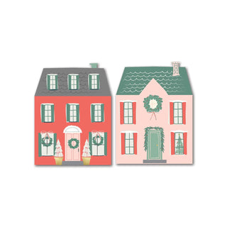 Village Christmas Houses Dinner Napkin Set