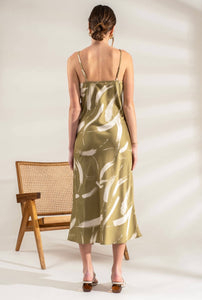 Liliana Midi Dress in Olive