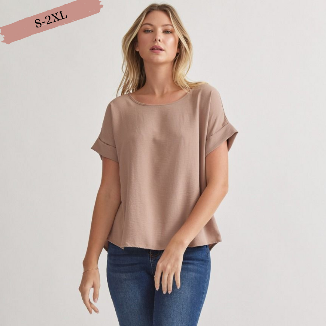 Zoey Top in Taupe