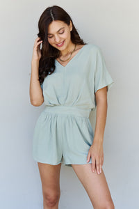 Easy Going Romper in Cool Matcha