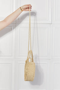 Feeling Cute Rounded Rattan Handbag in Ivory