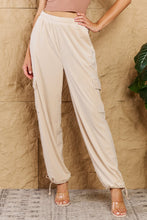 Chic For Days High Waist Drawstring Cargo Pants in Ivory