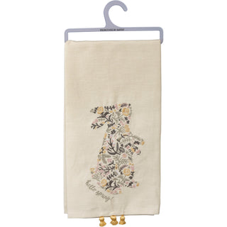 Floral Bunny Kitchen Towel