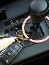 Twisted Silicone Key Ring with Tassel
