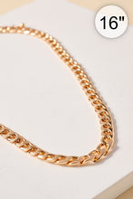 Metal Chain Linked Short Necklace