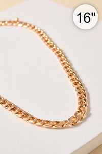 Metal Chain Linked Short Necklace