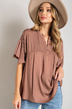 Alex Pleated Blouse in Coco