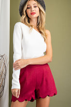 Grace Suede Scalloped Shorts
