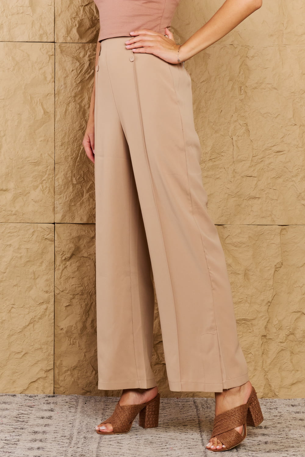 Wide-leg Corduroy Pants - Camel - Ladies | H&M US