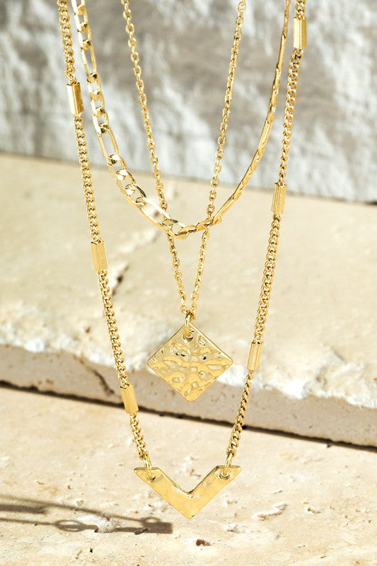 Chic Arrow Pendant Layered Necklace