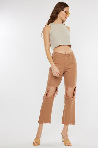 Carly High Rise Straight Leg Jeans