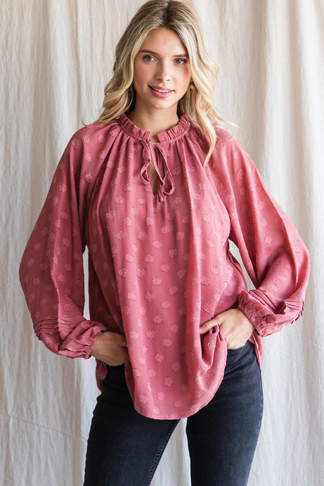 Veronica Blouse in Mauve