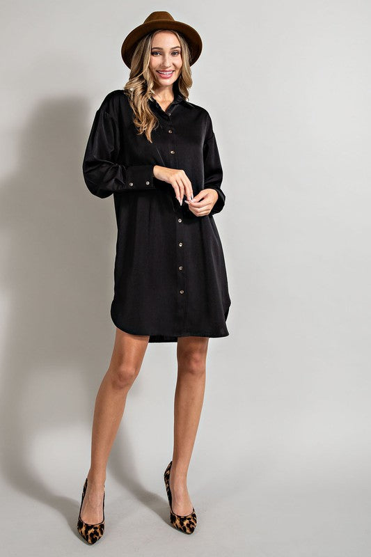 Farrah Button Front Mini Dress