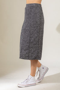 Pintuck Midi Skirt