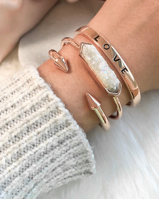 Quartz Rose Bracelet