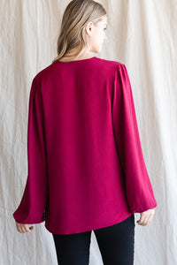 The Emma Top in Burgundy