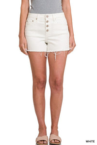 Kelsey White Denim Shorts