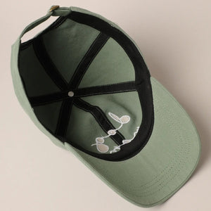 Dog Mom Embroidery Baseball Cap in Sage