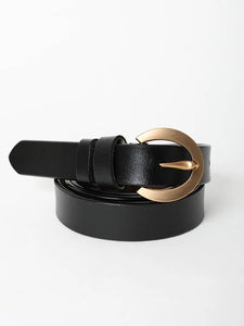 Gold Curved Buckle Waist Belt