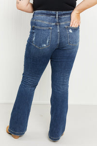 Ophelia Mid-Rise Destroyed Flare Jeans