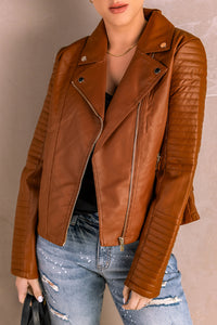 PREORDER Ribbed Faux Leather Jacket