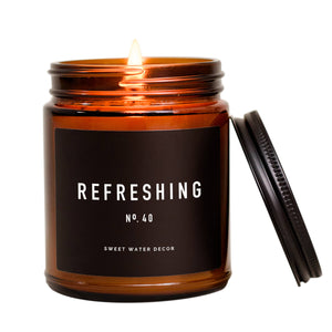 Refreshing Soy Candle | Amber Jar Candle