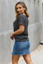 Laura Chunky Knit Top in Gray