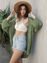 Leto Open Front Cardigan in Moss