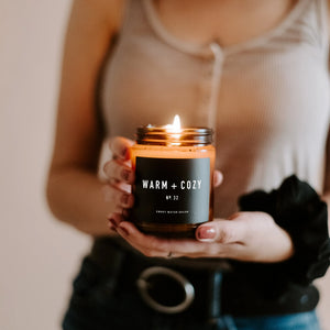 Warm and Cozy Soy Candle | Amber Jar Candle