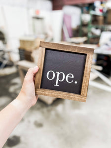 Ope | Midwest Wood Sign
