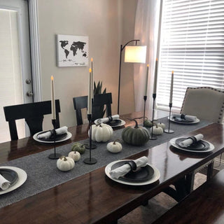 Matte Black Candlestick Holder - Set of 3