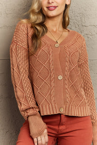 Soft Focus Wash Cable Knit Cardigan