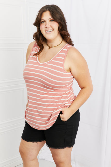 Find Your Path Sleeveless Striped Top