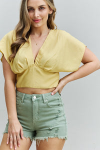 Out For Brunch Open Back Crop Top