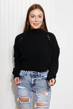 Chilly Morning Cropped Turtleneck Sweater