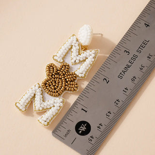 MOM Seed Beaded Earrings