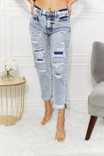 Kendra High Rise Distressed Straight Jeans