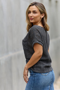 Laura Chunky Knit Top in Gray