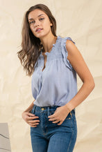 Ruched Sleeveless Woven Top