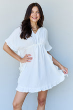Out Of Time Ruffle Hem Dress in White