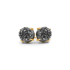 Eden Stormy Quartz Stud Earrings