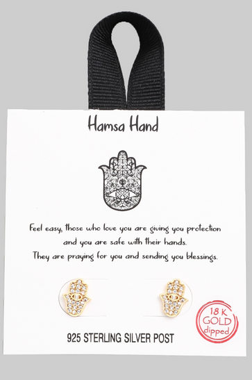 Hamsa Stud Earrings