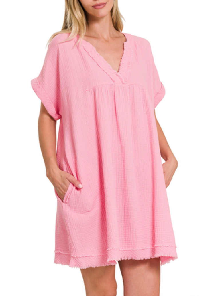 Jillian Mini Dress in Pink