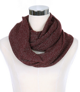 Glitter Accent Infinity Scarves