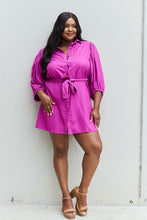 Hello Darling Belted Mini Dress in Magenta